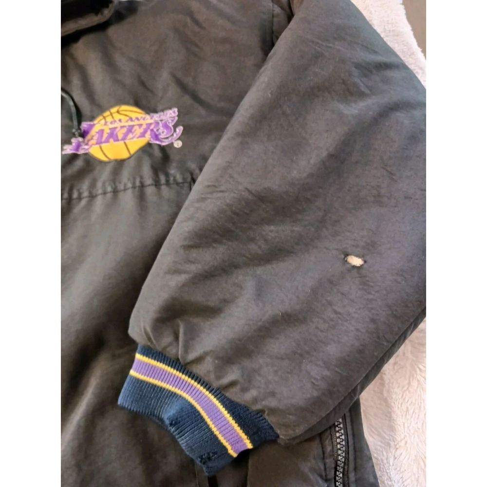 Vintage Los Angeles Lakers Jacket Mens Large Black Purple Starter *Read Descrip. - Picture 11 of 16